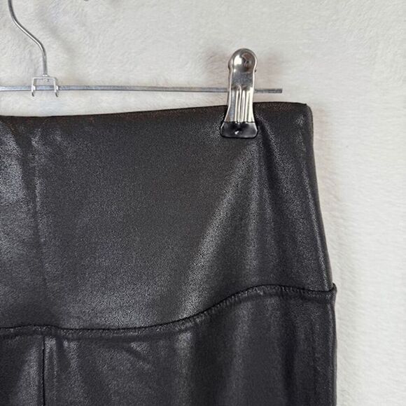 NWT RUFIYO High Waist Faux Leather Leggings Black Stretch Size Medium - Picture 5 of 13